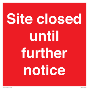 Site closed until further notice